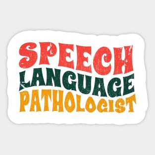 speech language pathology retro type Sticker